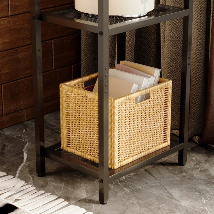 Tavolino da caffè ausiliario retrò vintage loft marrone