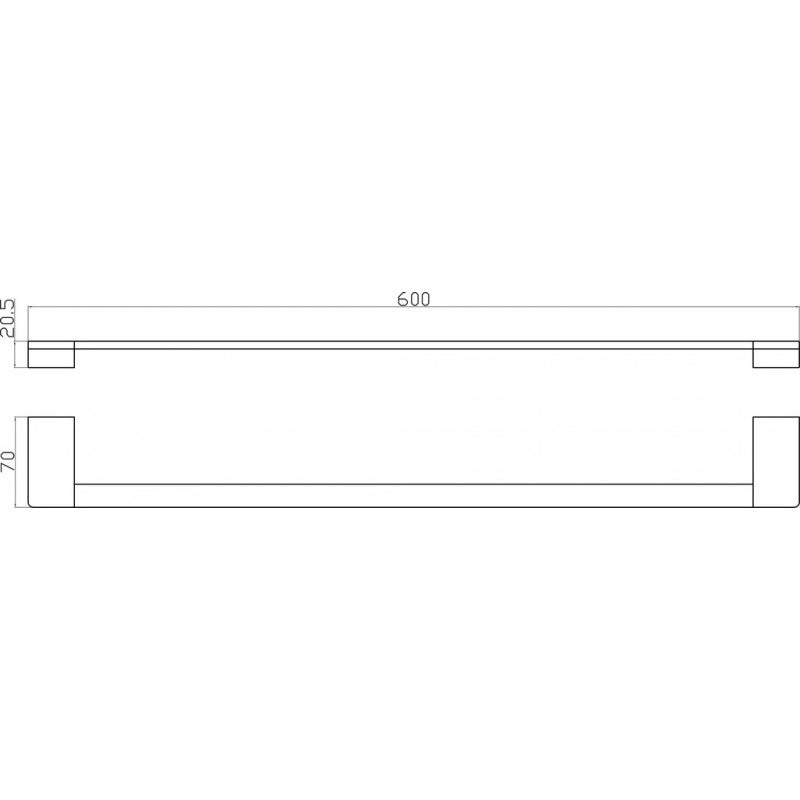Portasciugamani NIL in ottone cromato 60 cm