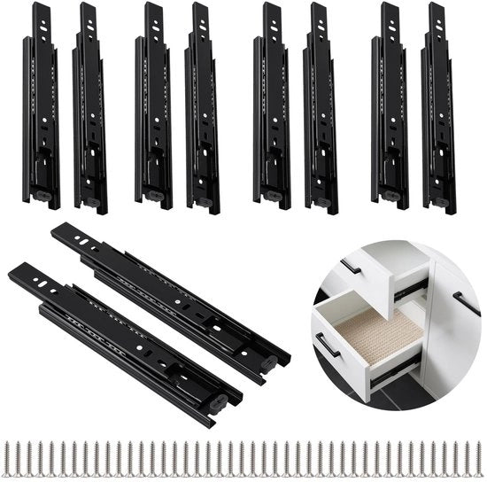 Geleider per sollevamento 10 pezzi - Estensibile completamente - 20 cm - Montaggio a pavimento - Acciaio riscaldato a freddo - Robusto e duraturo - Rilievo estensore