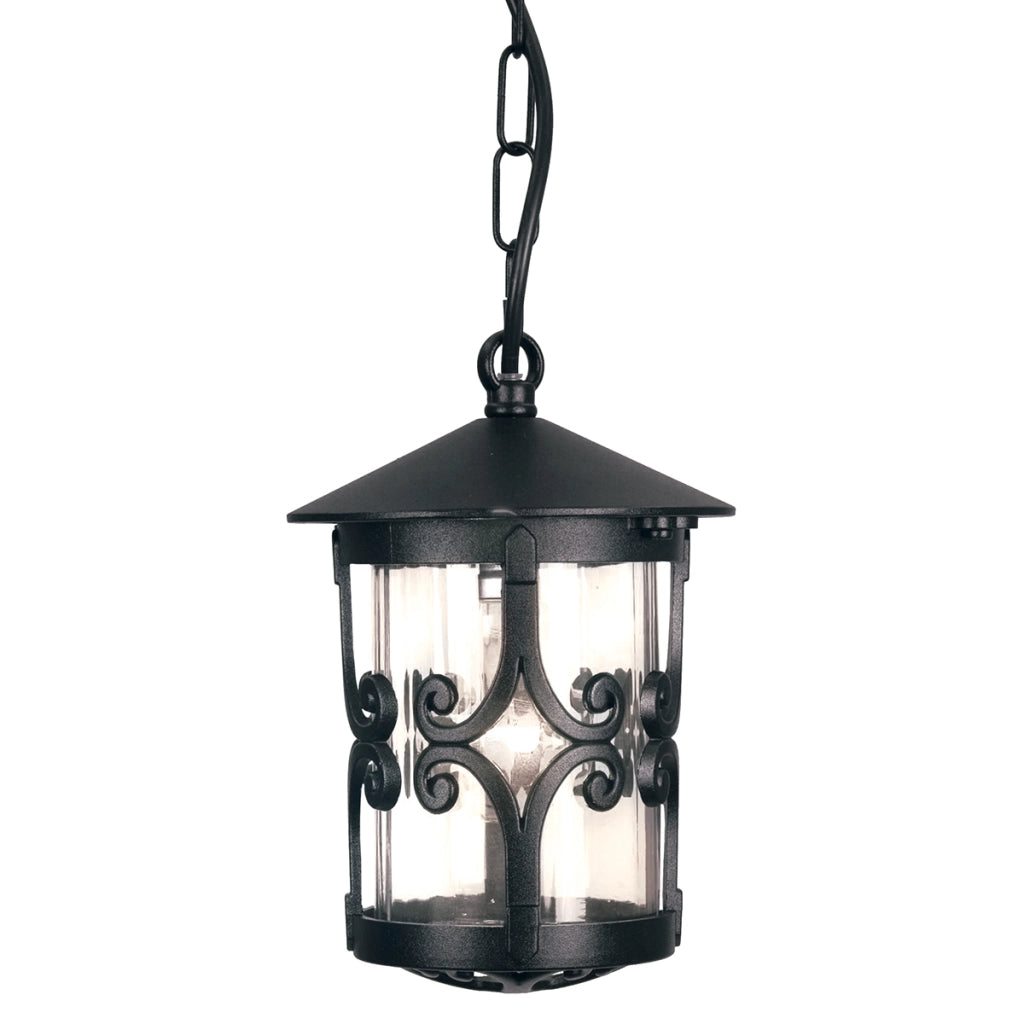 Lampada a sospensione esterna Hereford Elstead nera E27