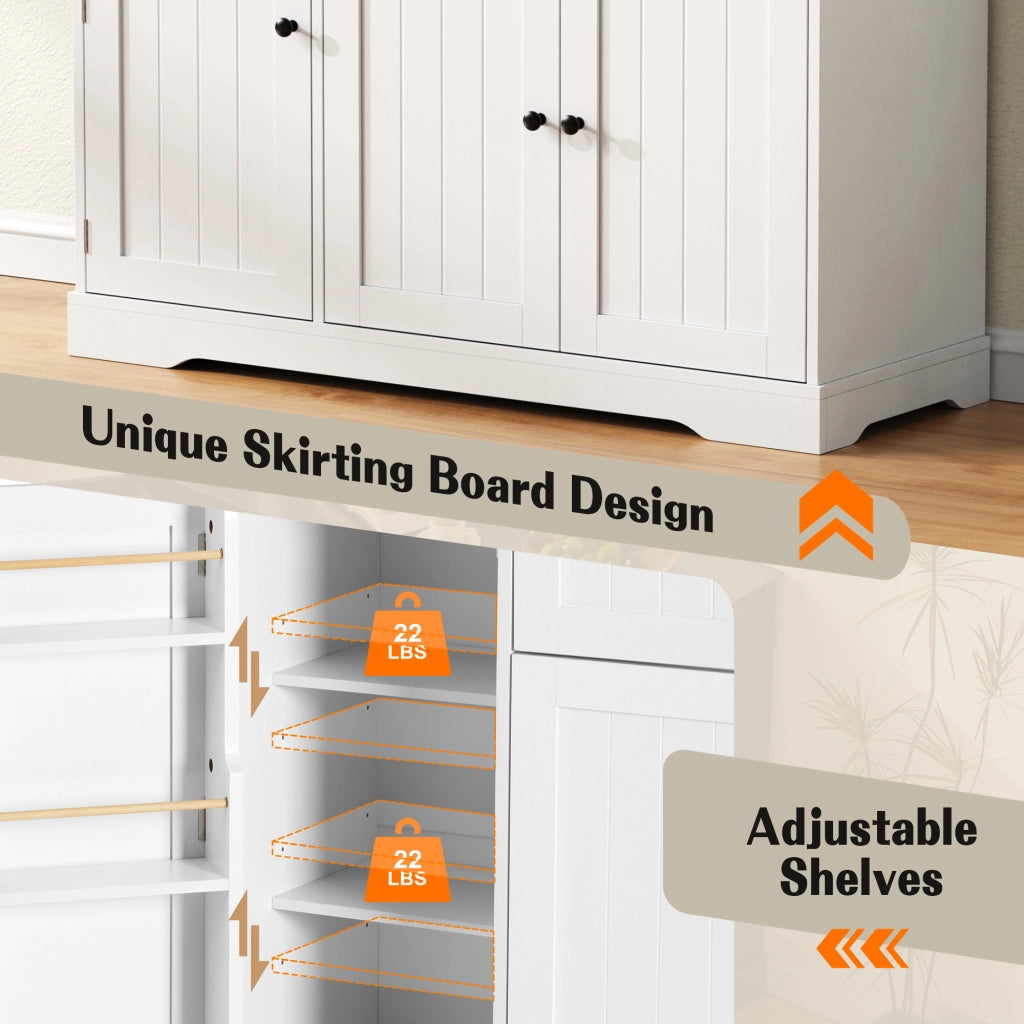Credenza con 3 Ante e Cassetto ¨C MINIMAL ¨C Bianco