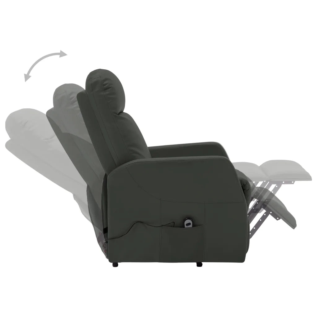Poltrona Alzapersona Antracite in Similpelle 321369