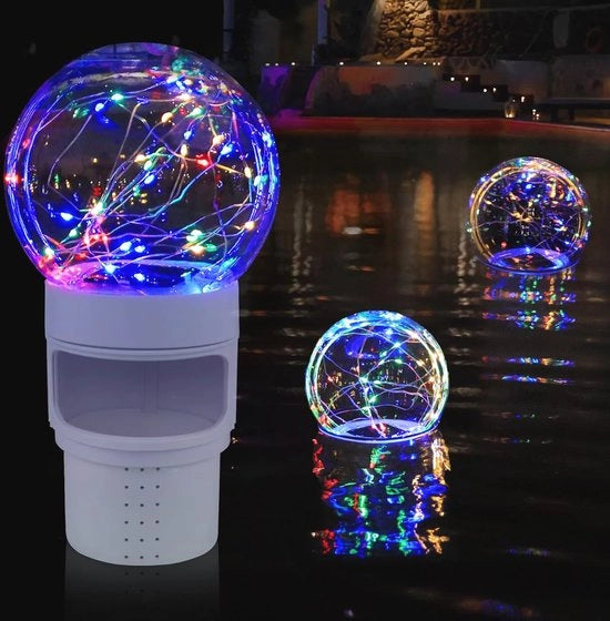 Dispensatore galleggiante per piscina con pallone solare - Dispensatore galleggiante per tablet di cloro