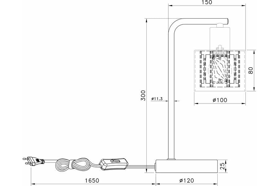 Lampada da tavolo glamour cromata Elmo Reality E14 40W
