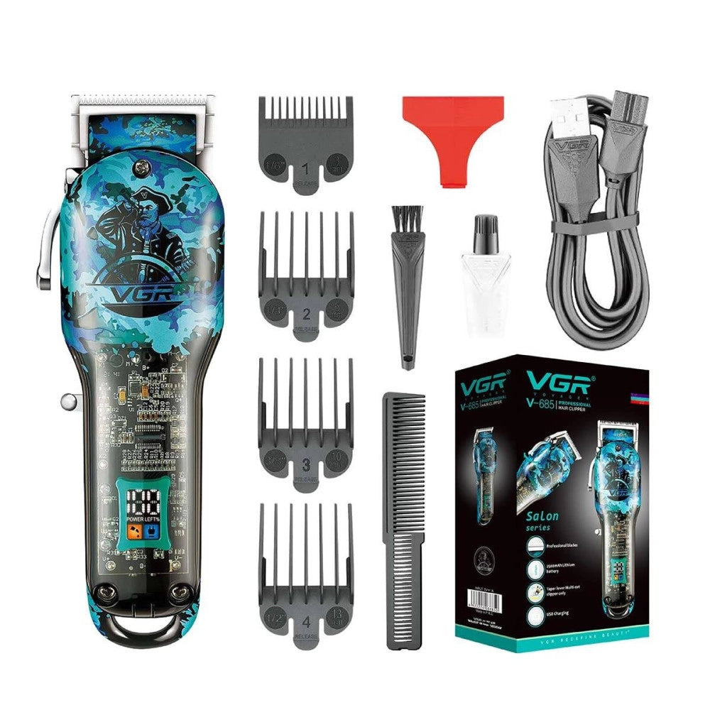 Trade Shop - Tagliacapelli Uomo Professionale Regola Tagliabarba Ricaricabile Batteria Vgr685 -