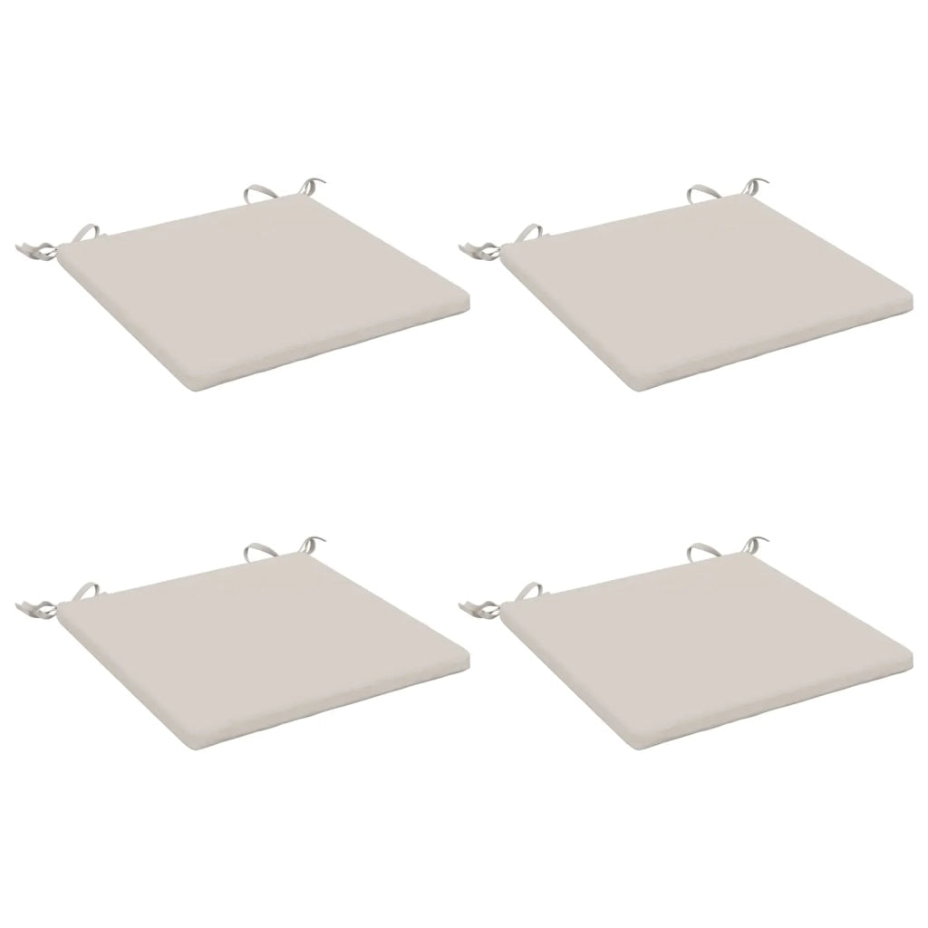 Cuscini per Sedia in 4 Pezzi SOEST 4 pz 100% Poliestere Bianco 944414