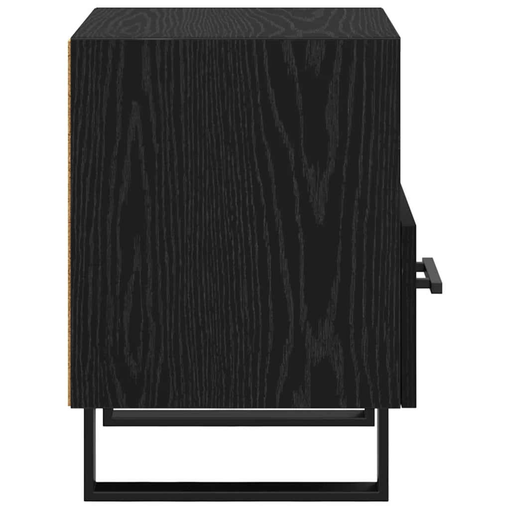 Set di 2 Comodini | Armadio da Notte | Mobiletto da notte Rovere Nero 40 x 35 x 47,5 cm