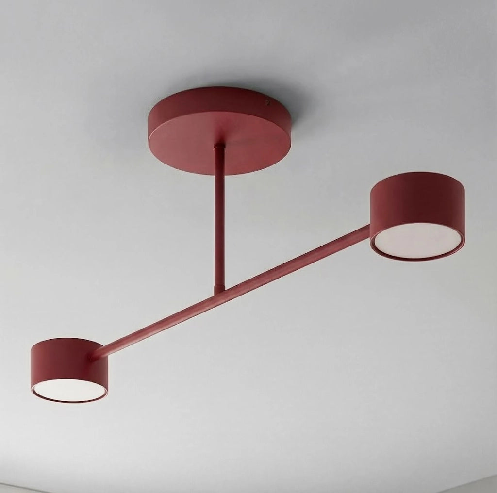 Plafoniera moderna HALO bordeaux 2xGX53 Emibig