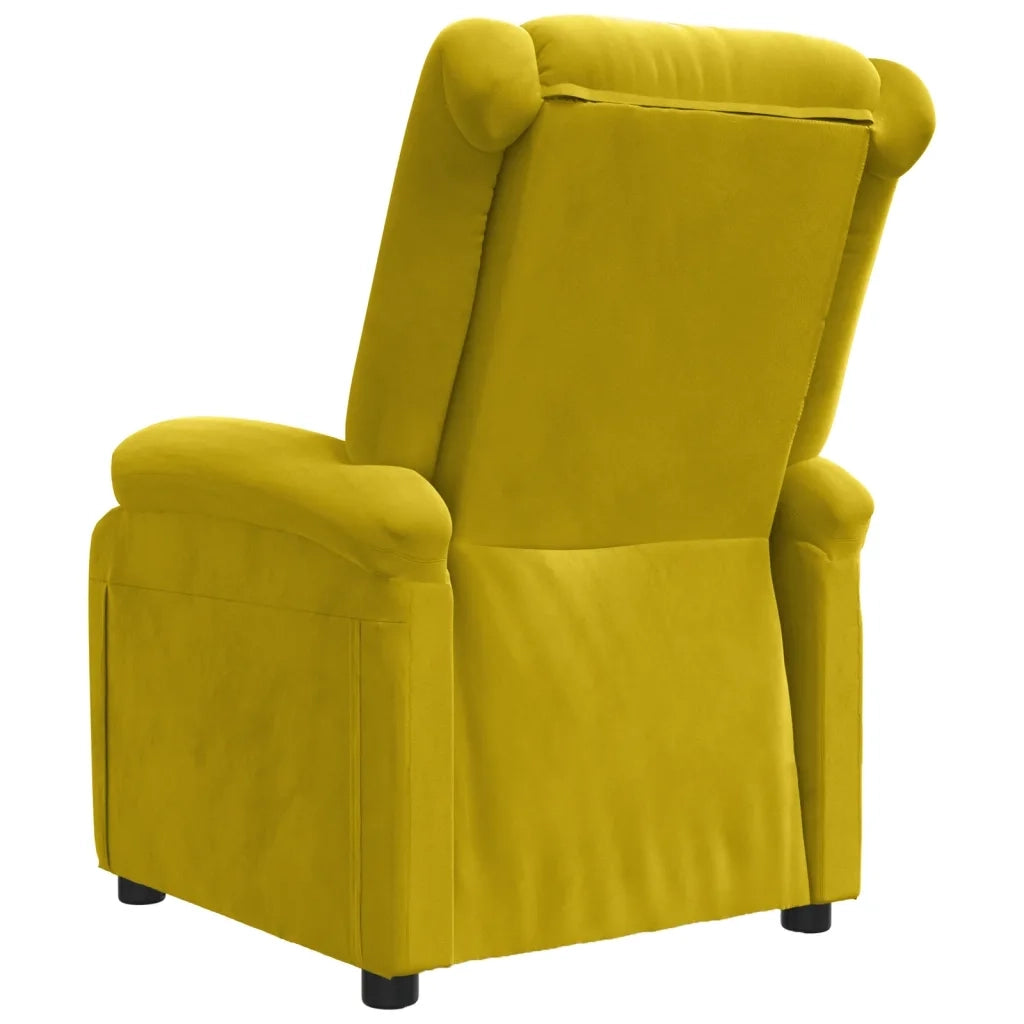 Poltrona Reclinabile Gialla in Velluto 342406