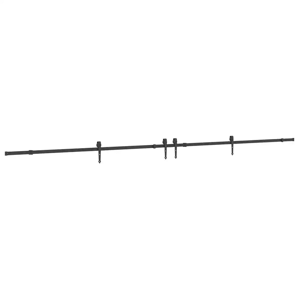 Kit di Binari per Porte Scorrevoli 427 cm Acciaio Nero CFW8978393