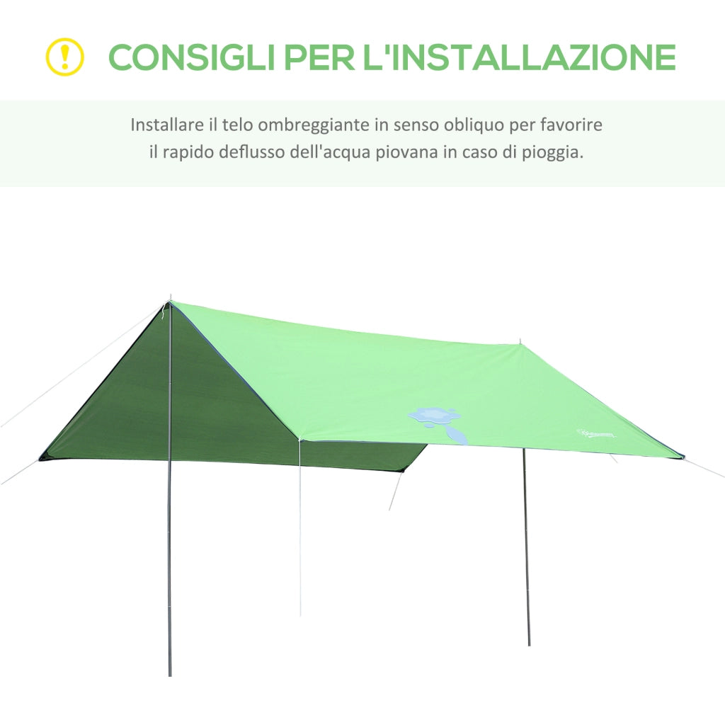 Tenda da Sole Portatile 3x3 m ¨C zephmum ¨C Verde