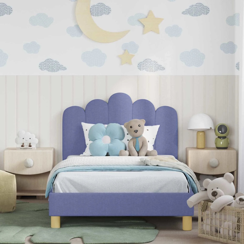Struttura letto bambini con testata-Giroletto per bambini Blu jeans 90 x 190 cm 358480