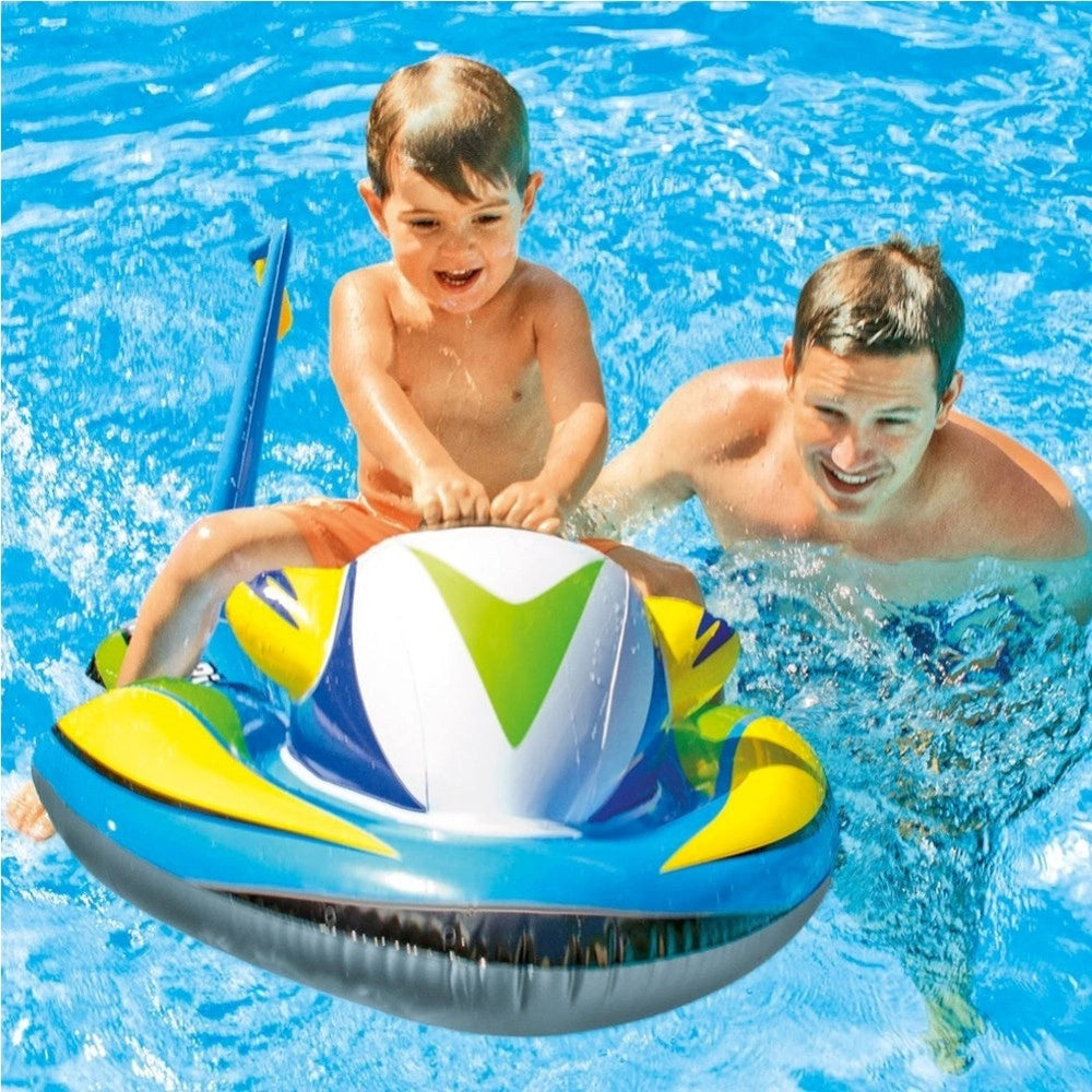 Trade Shop - Acquascooter Cavalcabile Gioco Gonfiabile Bambini 117 X 77 Cm Mare Piscina -