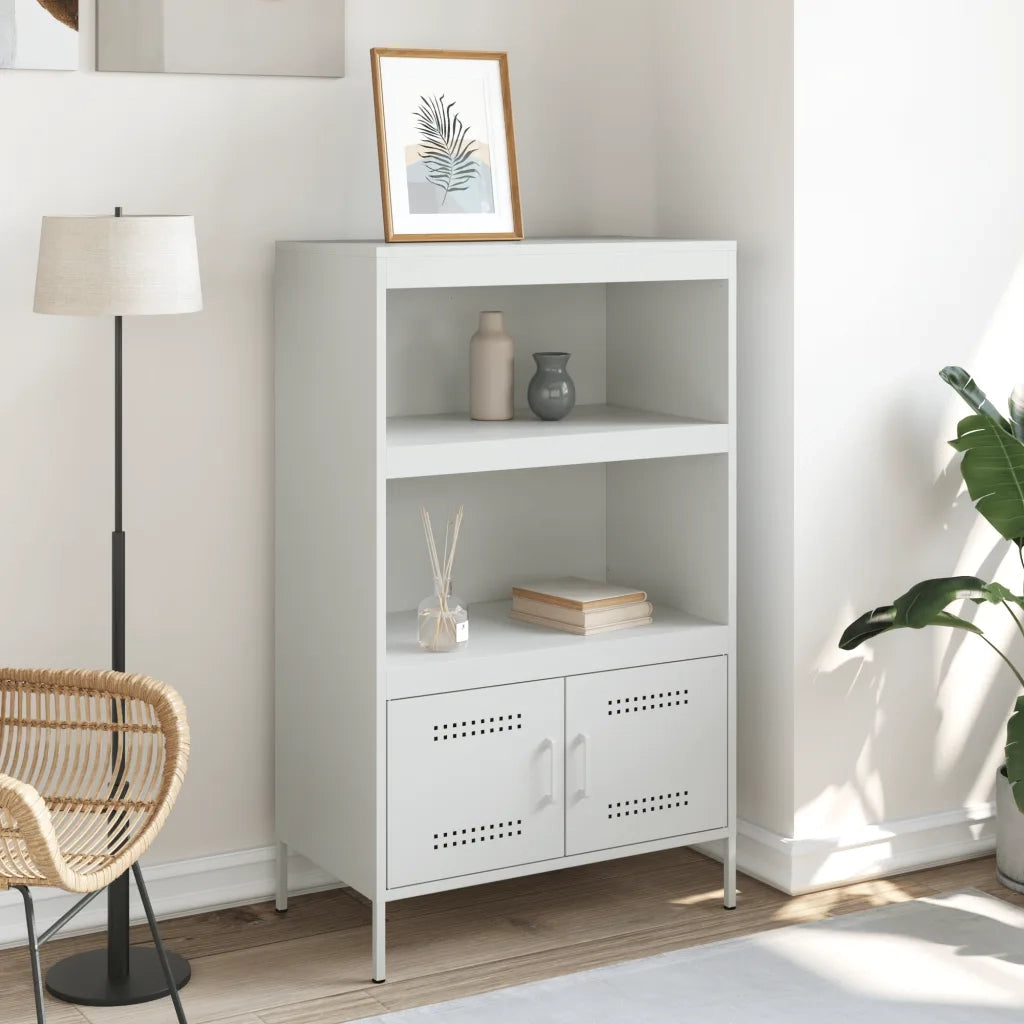 Credenza | Madia | Buffet da pranzo | Armadio da pranzo Bianca 68x39x113 cm in Acciaio