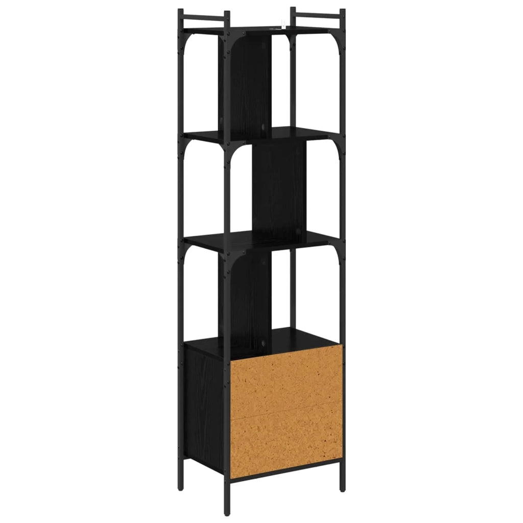 Libreria Rovere Nero 44,5 x 30 x 154,5 cm Legno multistrato 882154