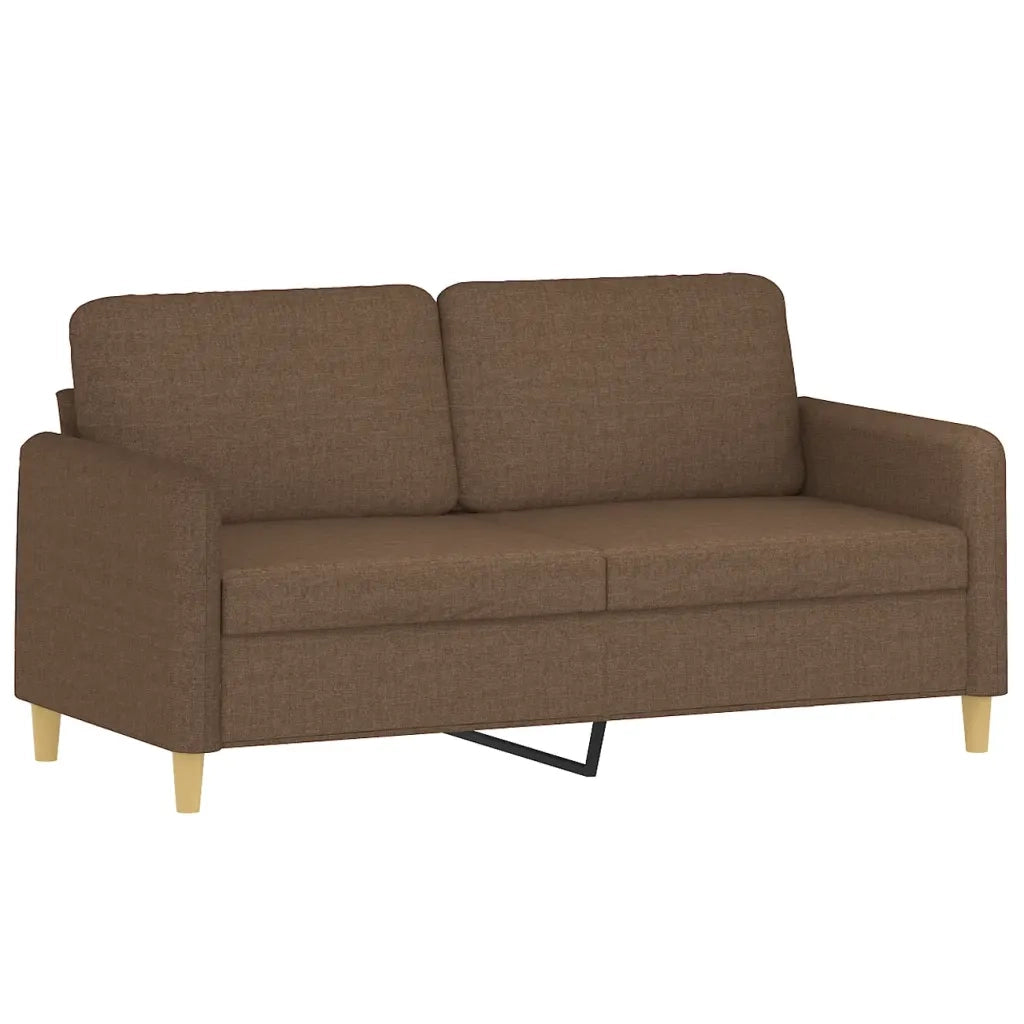 Divano a 2 Posti-Sofa 2 Posti Marrone 140 cm in Tessuto 428584