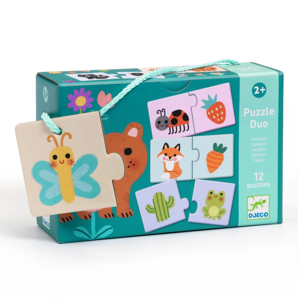 Puzzle Duo,Colori,12 puzzles,Djeco,Eta 2+