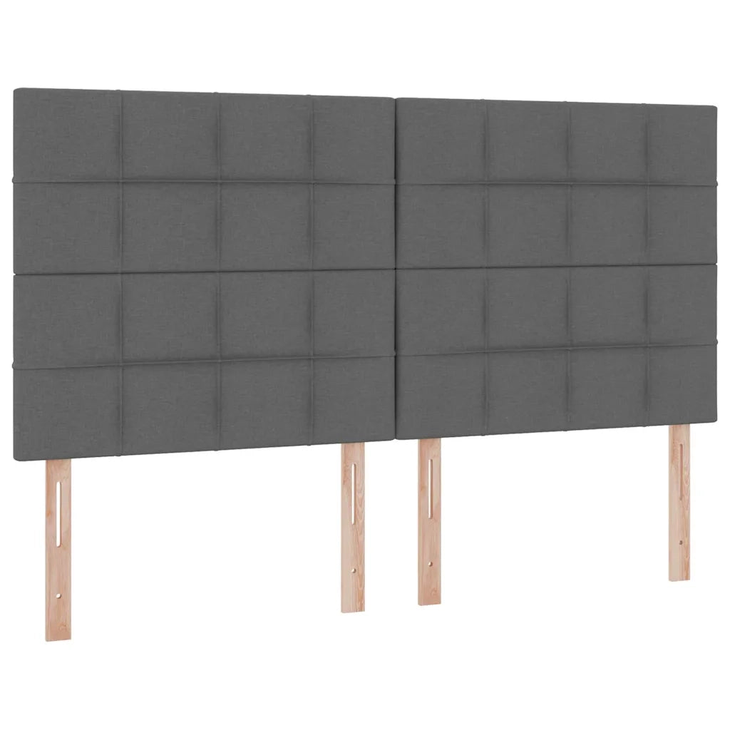 Letto con contenitore e LED con led Grigio scuro 180 x 200 cm 3372433
