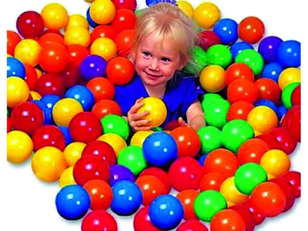 1cf palline colorate da gioco pz.100 ï cm. 6,5 cod:ferx.vit38490