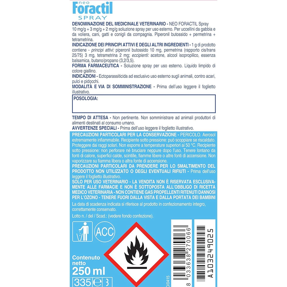 Formevet Neoforactil 2X250ML Antiparassitario per Roditori