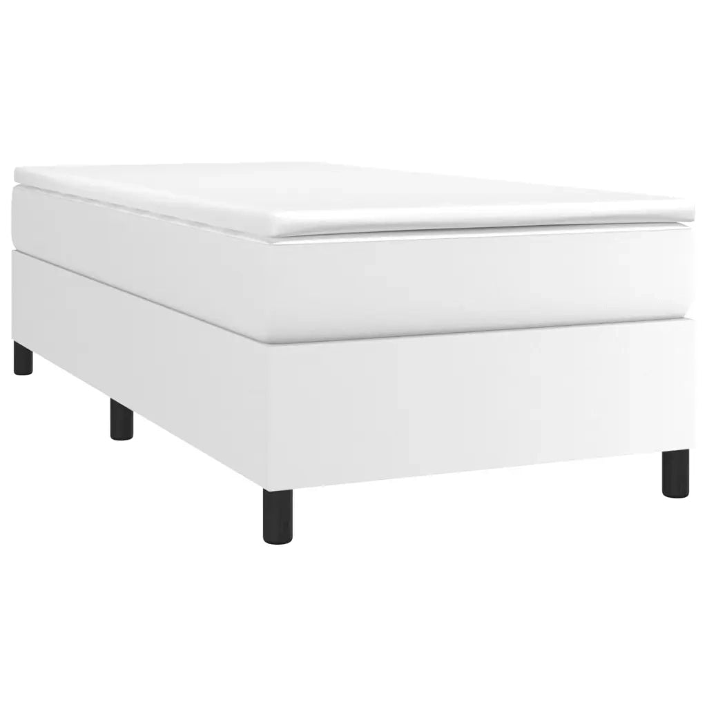 Struttura Letto a Rete a Molle Bianco 100x200 cm in Similpelle 3121030