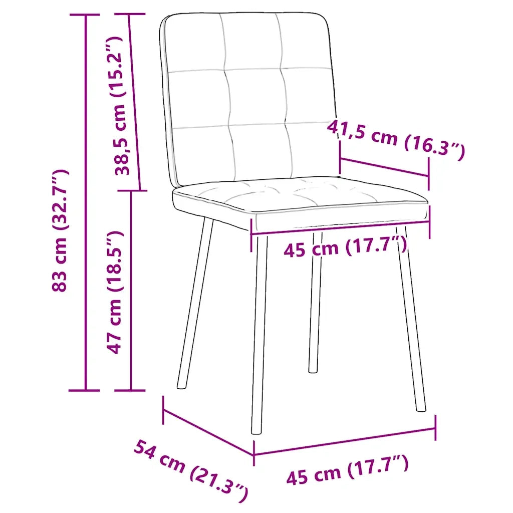 Sedie da Pranzo 6 pz Blu in Velluto 3315437