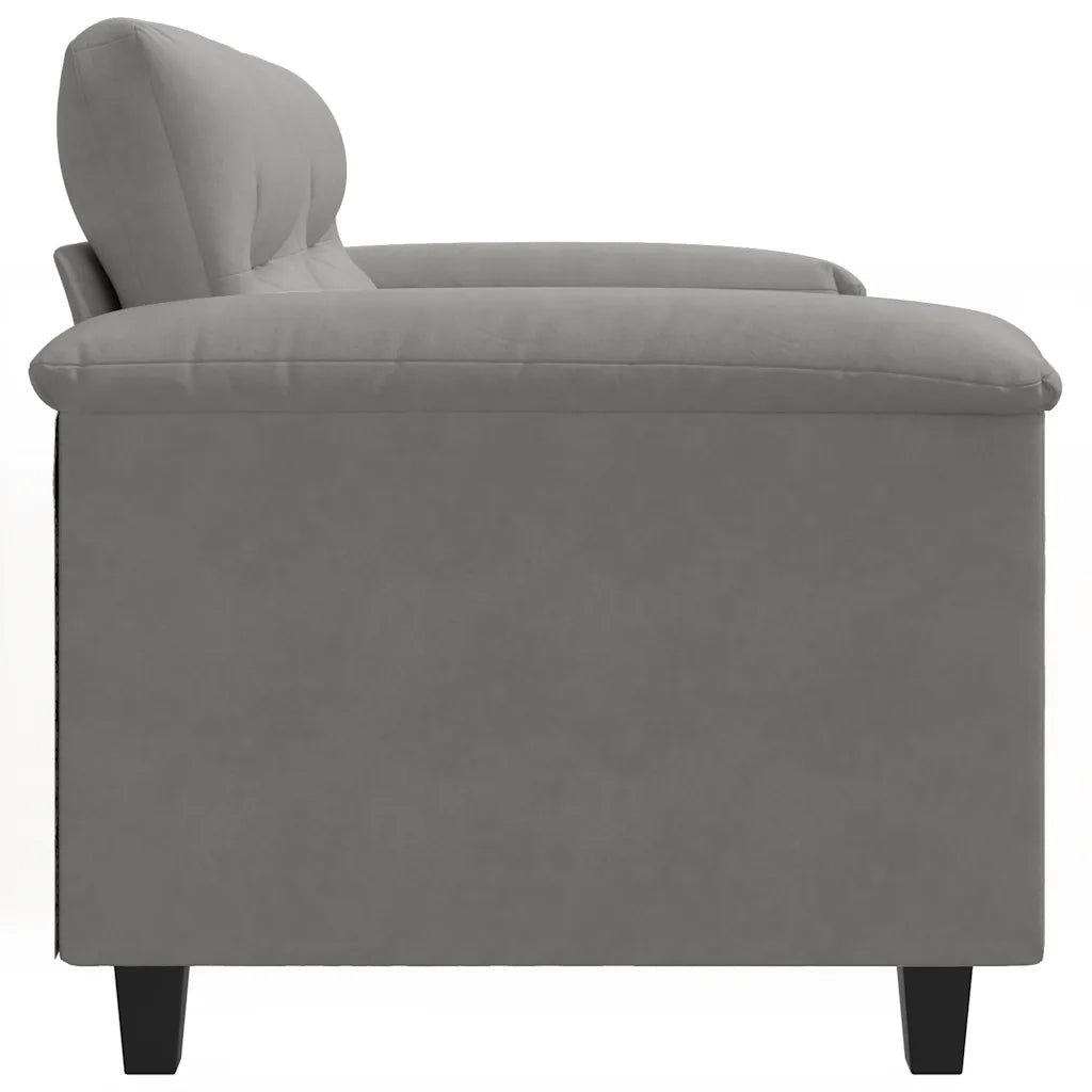 Divano a 2 Posti-Sofa 2 Posti Grigio Scuro 120 cm in Tessuto Microfibra