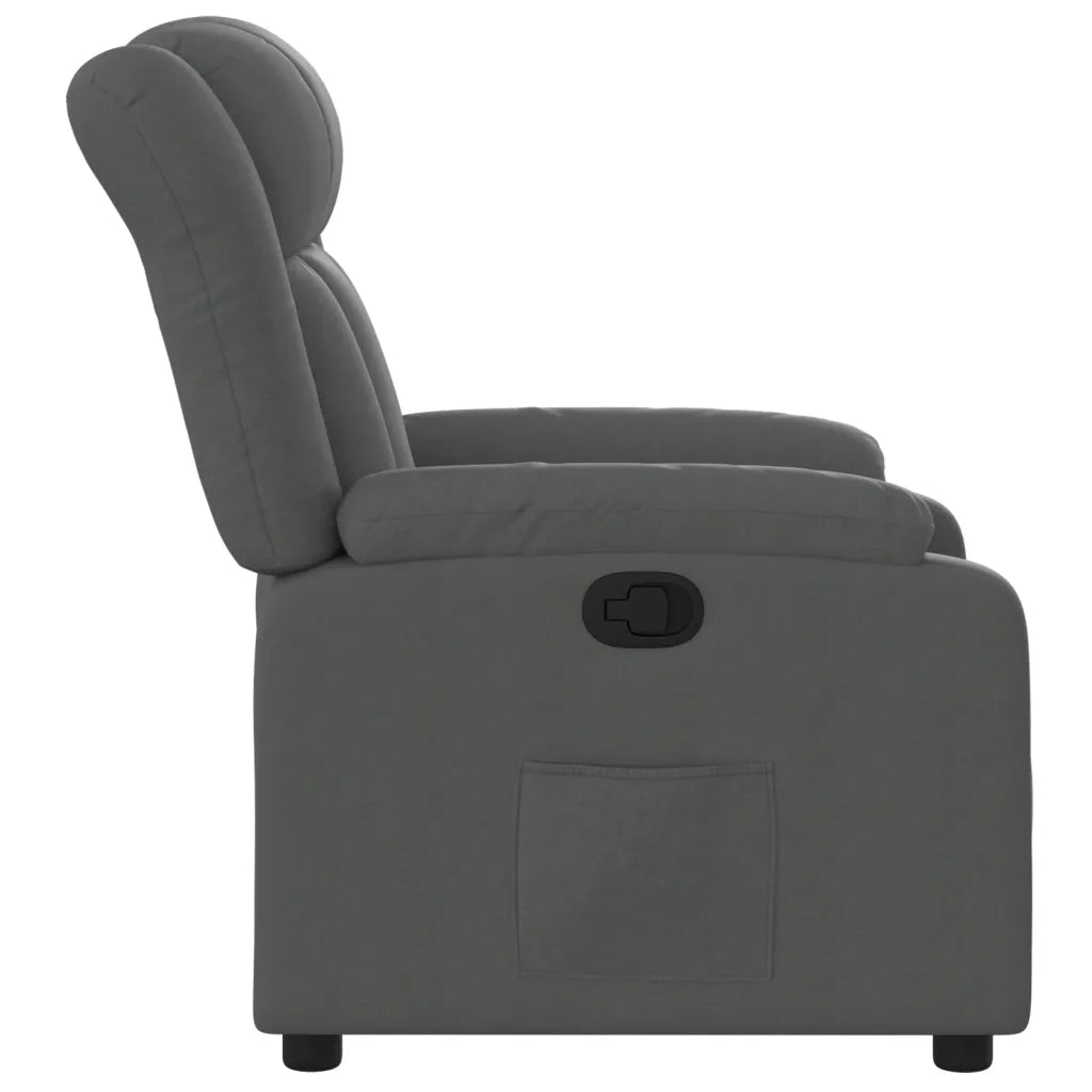 Poltrona reclinabile in tessuto grigio scuro 3205773