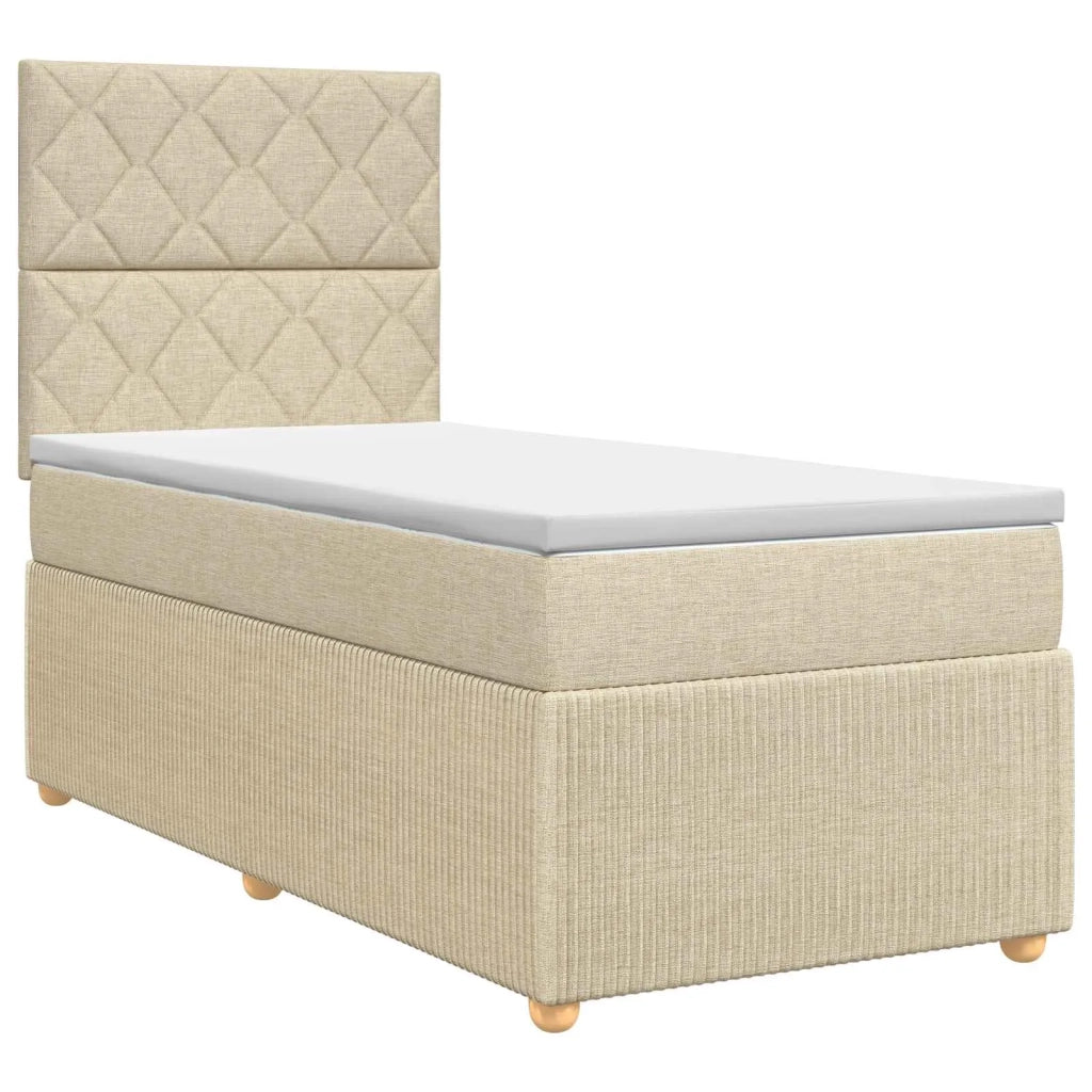 Letto box spring con materasso Blu 100 x 200 cm Tessuto 3454339