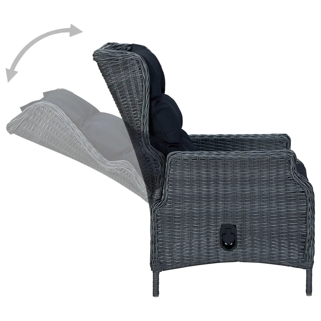 Set Mobili da Pranzo per Giardino 3 pz Grigio Scuro 3068725