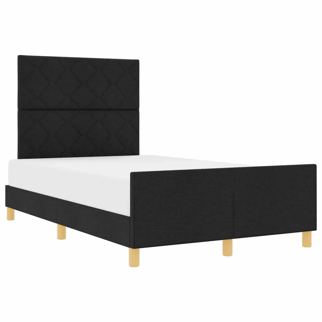 Struttura del letto con testiera Nero 120 x 190 cm Tessuto 3344790