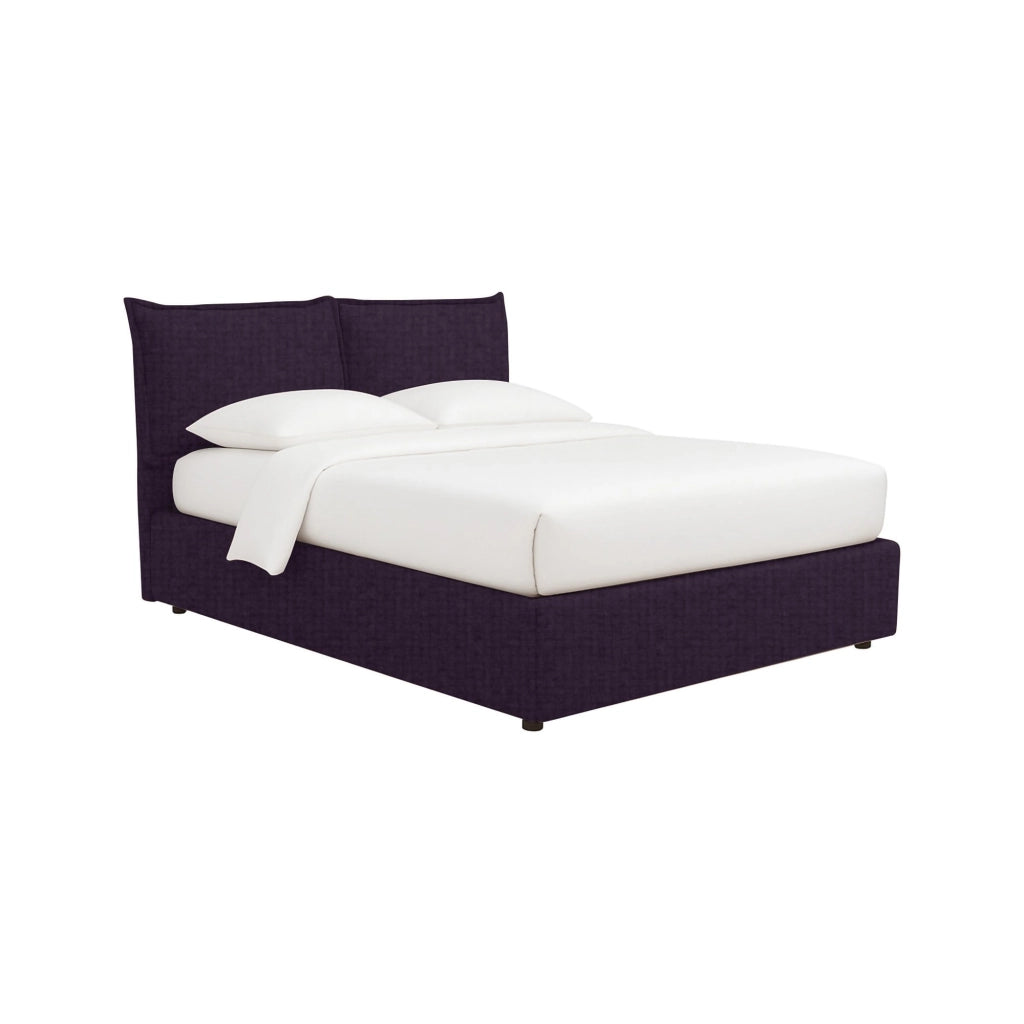 Malton, Letto Piazza e Mezza Sfoderabile Made in Italy, Viola
