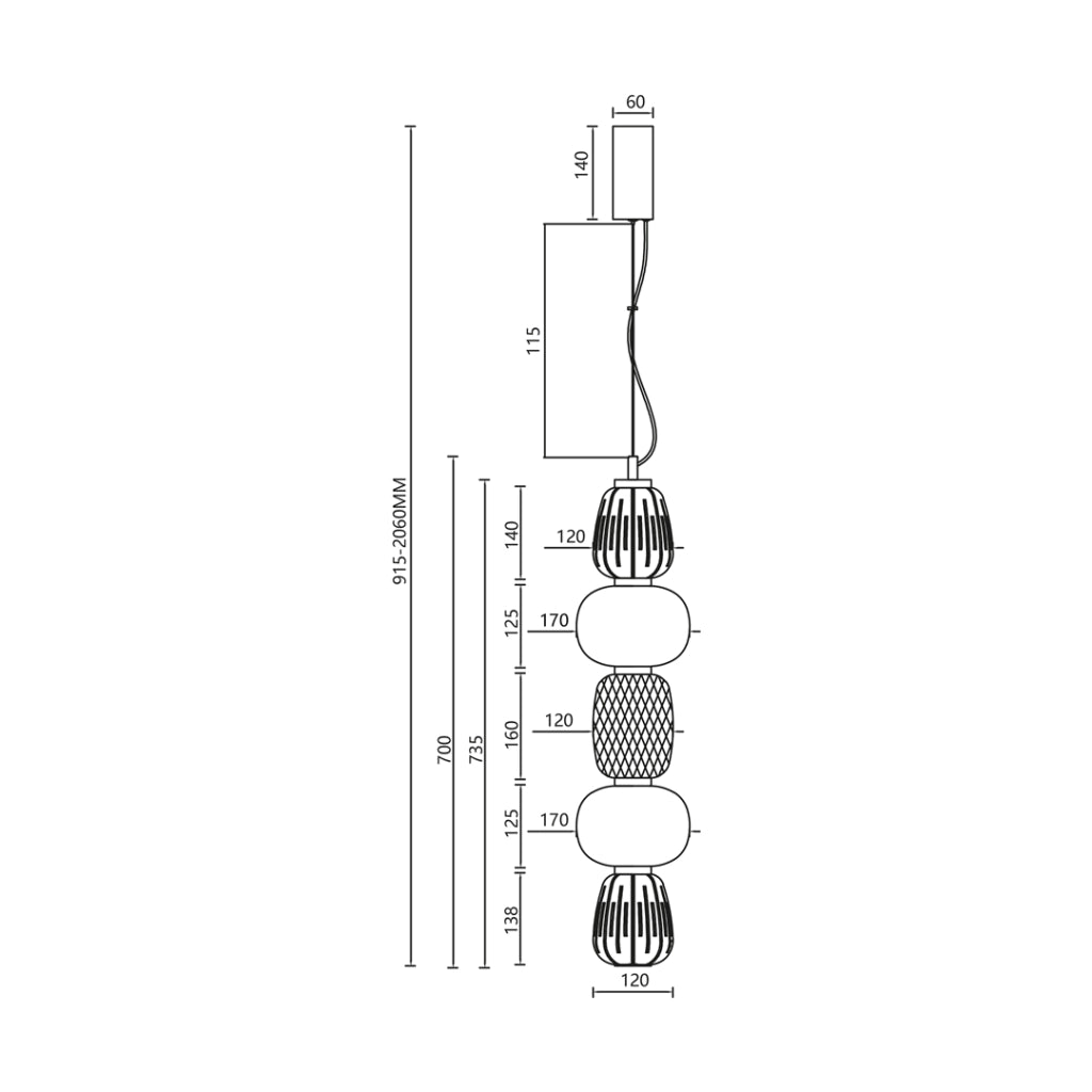 Lampada a sospensione Milagro Caro oro LED 40W 3000K