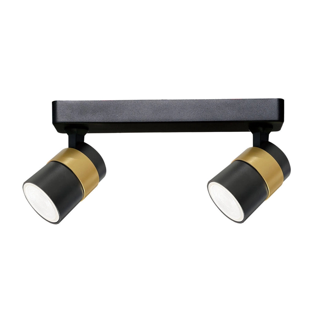 Faretto Anillo 2xGU10 nero/oro da soffitto Light Prestige