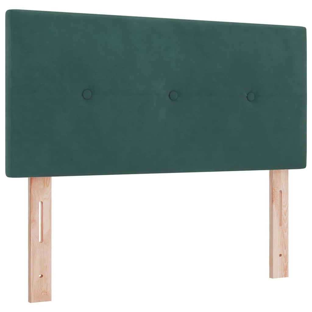 Letto a molle con testiera Verde scuro 90 x 200 cm Velluto 3340373