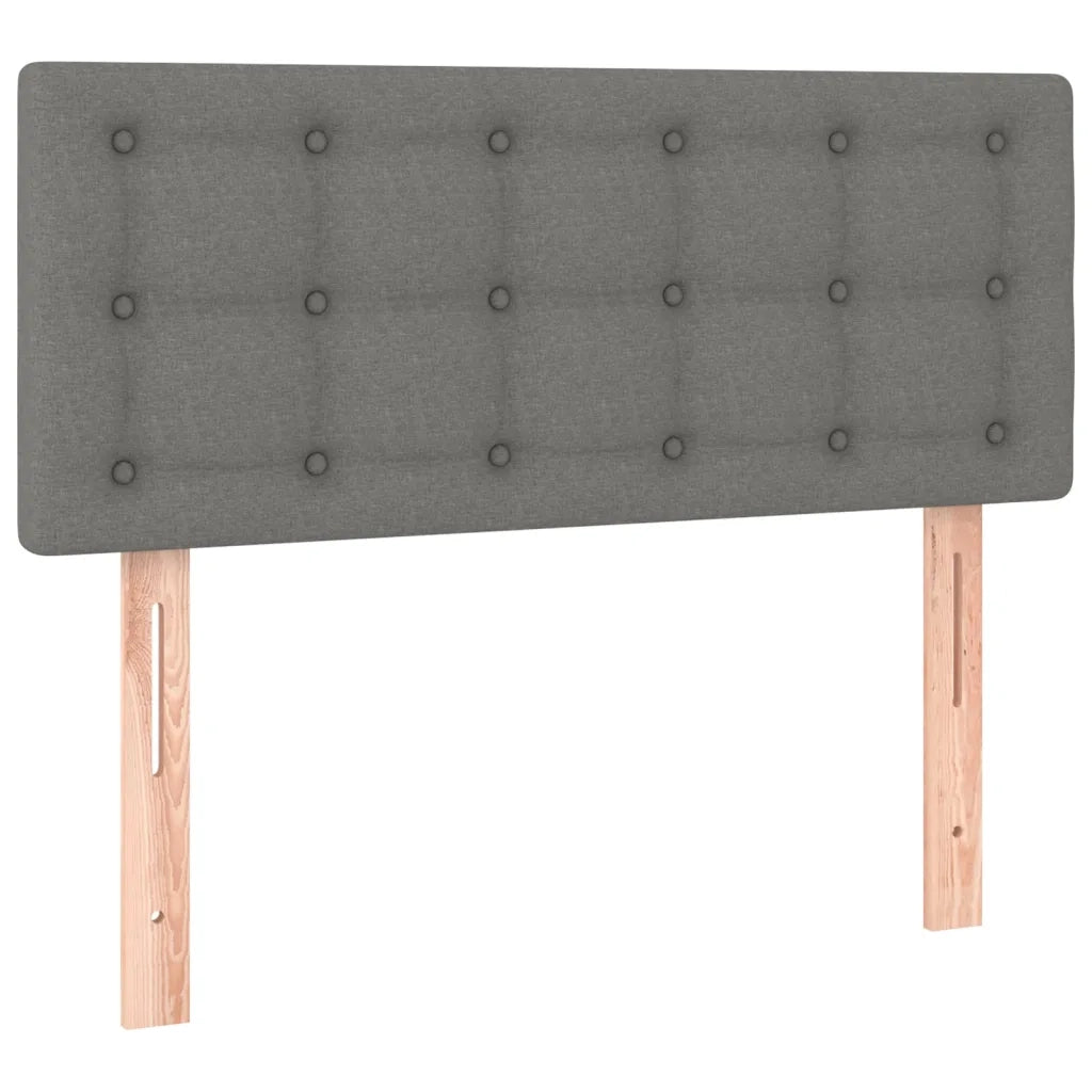 Giroletto a Molle con Materasso-Struttura Letto Grigio Scuro 90x190 cm Tessuto 739959