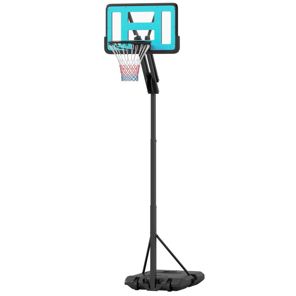 Canestro da Basket Regolabile 146-236 cm con Ruote e Base Riempibile ¨C Minimal ¨C Nero
