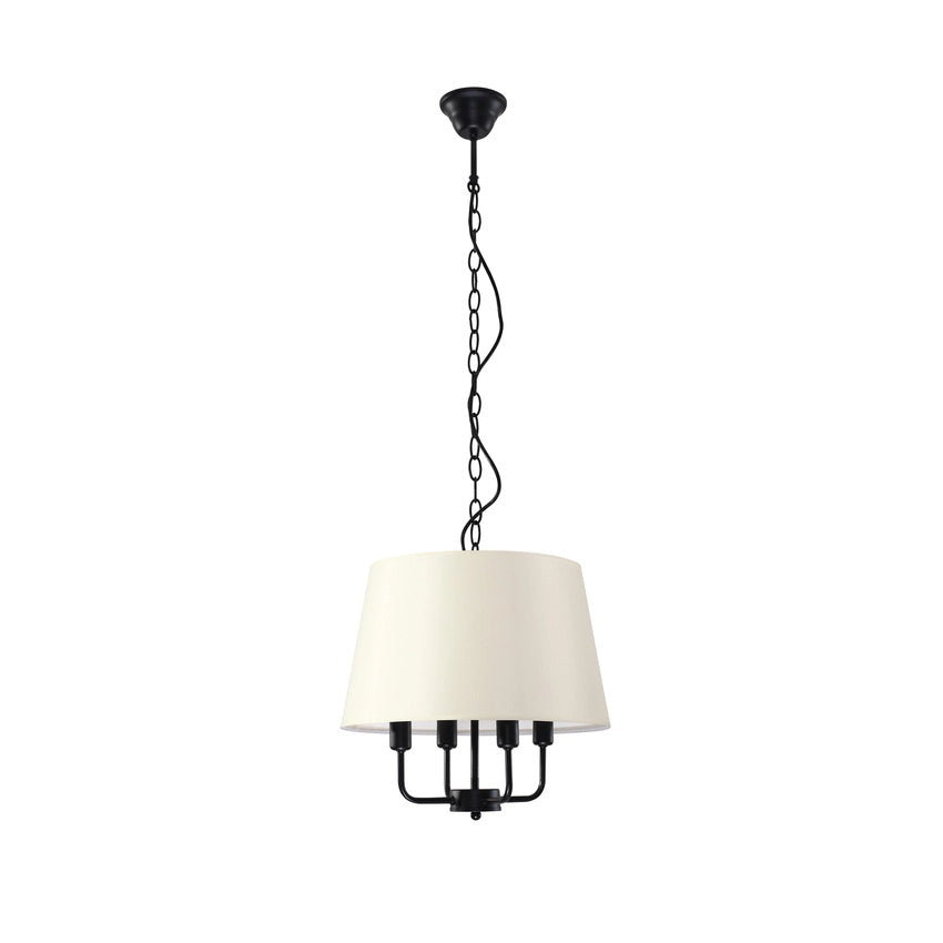 Lampada a sospensione Candellux Pasteri nera 4xE14 Ø37