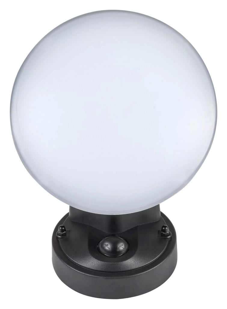 Applique esterna moderna con sensore LED 12W nera Varna