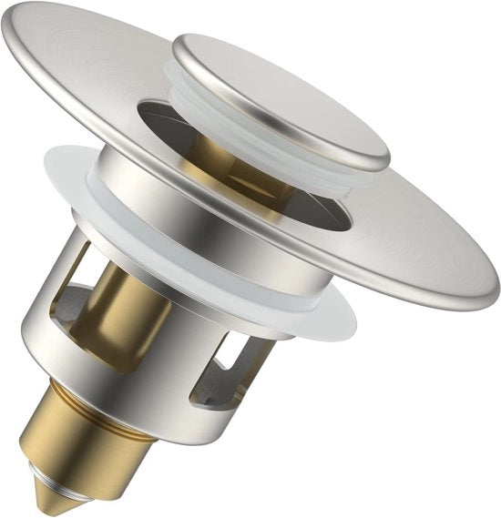 Blocco di scarico universale per lavandini e cucine da 25-46 mm, ottone tipo a pressione