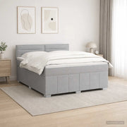 Letto box spring con materasso Grigio Chiaro 140 x 190 cm 3452663