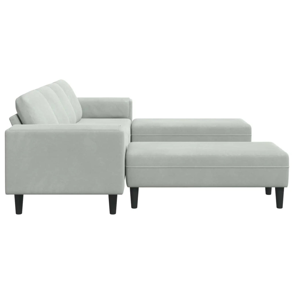 Divano per Soggiorno 3 pcs Grigio chiaro 250 x 188 x 76 cm 3335122