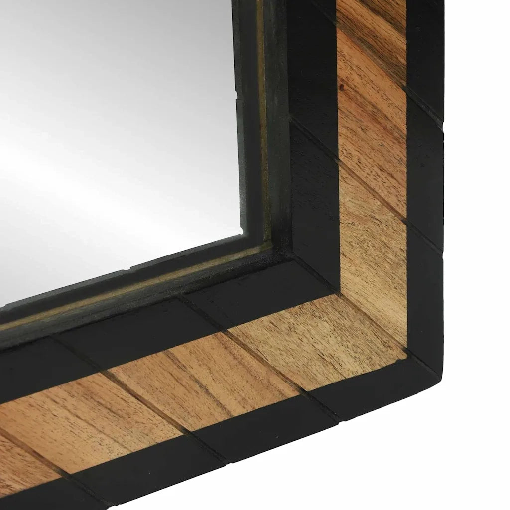 Specchio da parete Rettangolare Nero e Marrone 70 x 2 x 70 cm 374117