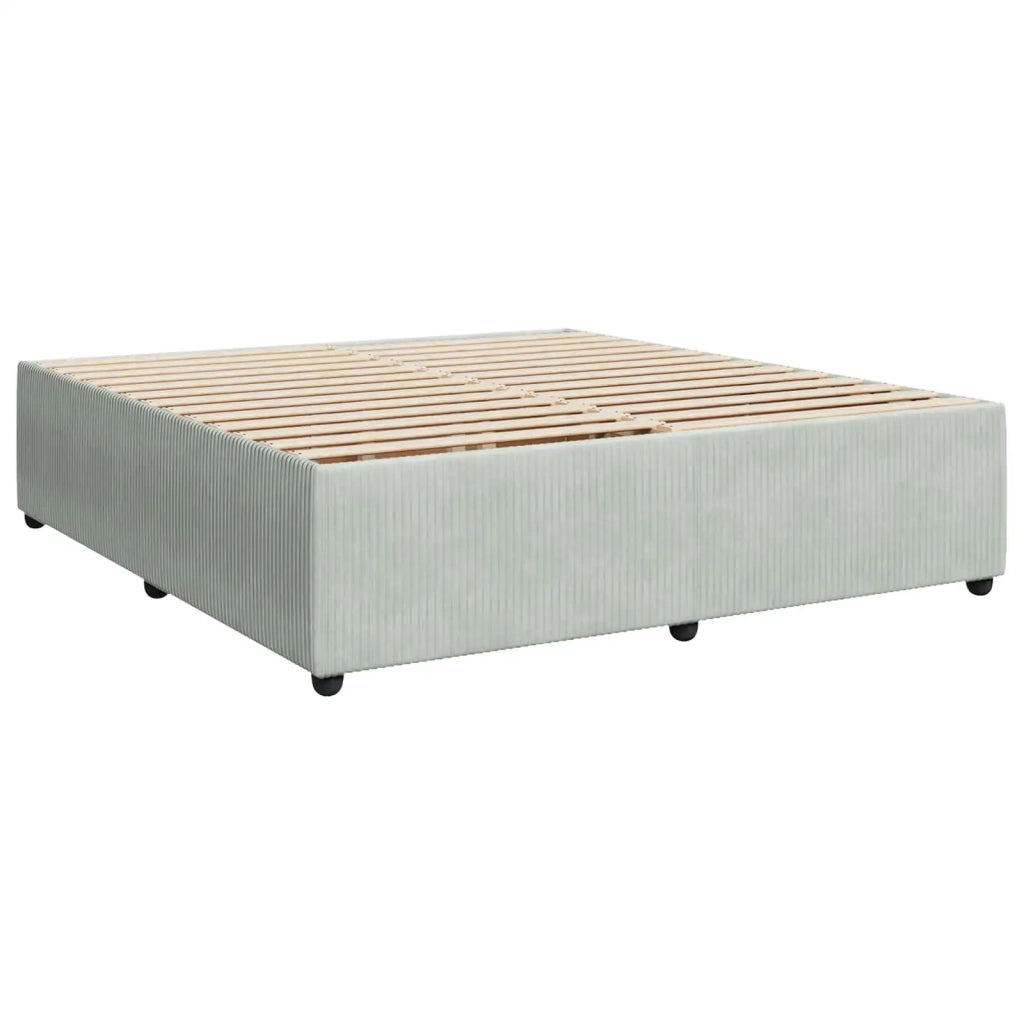 Letto box spring con materasso Grigio Chiaro 200 x 200 cm 3454667
