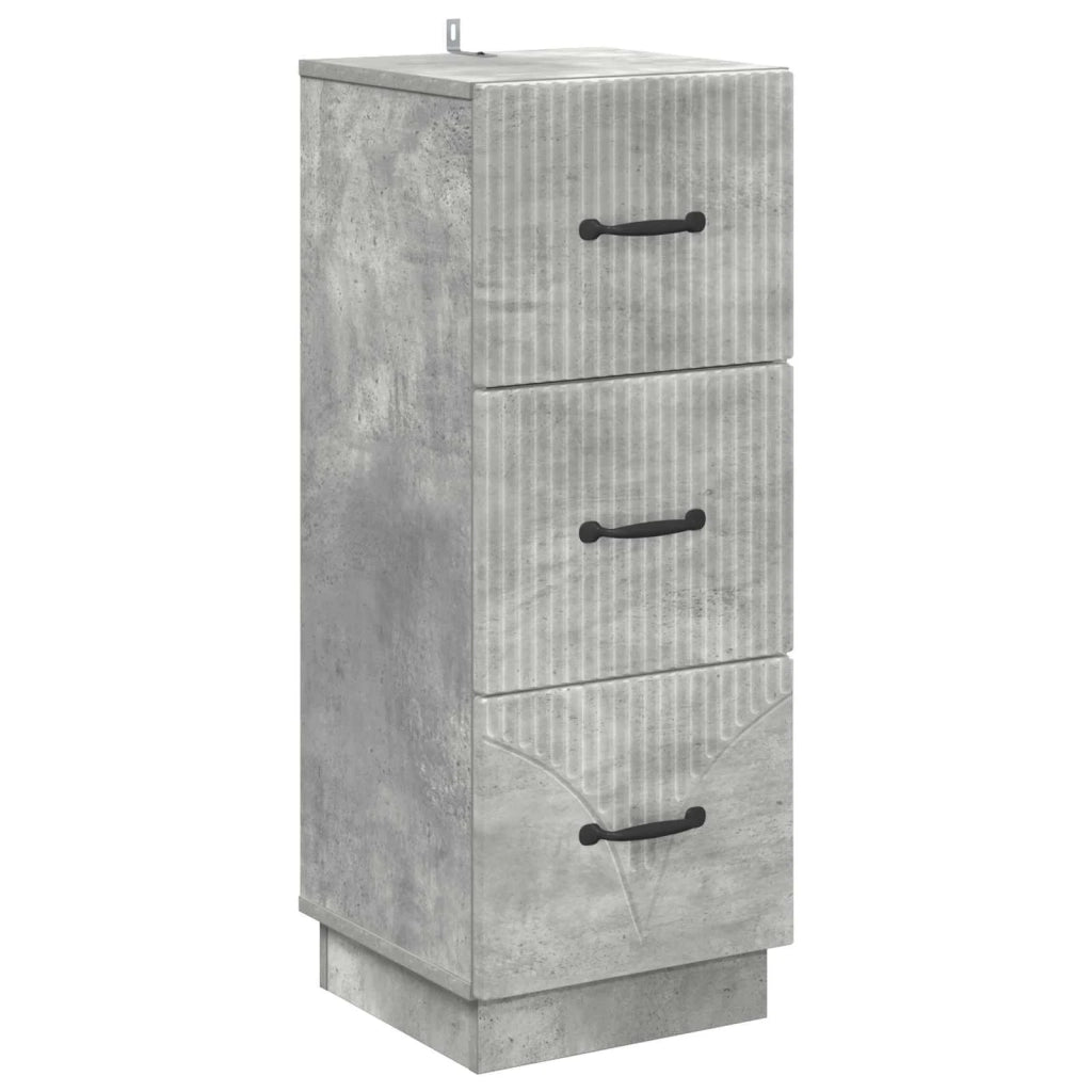 Mobile con Cassetti Grigio Cemento 33 x 34,5 x 87 cm 895308