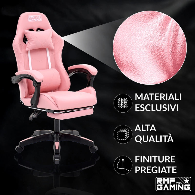 SEDIA DA GAMING COLORE ROSA