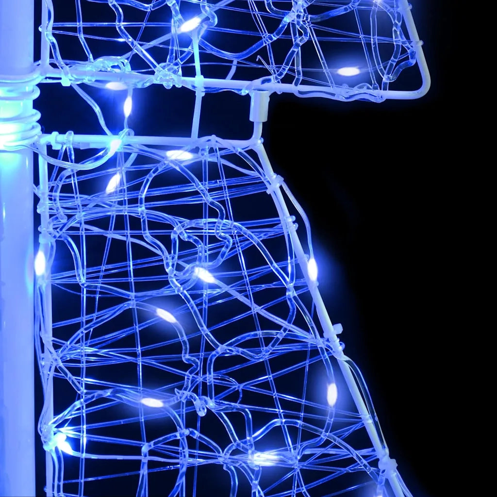 Albero di Natale con 100 LED Blu 120 cm Acrilico 42019204