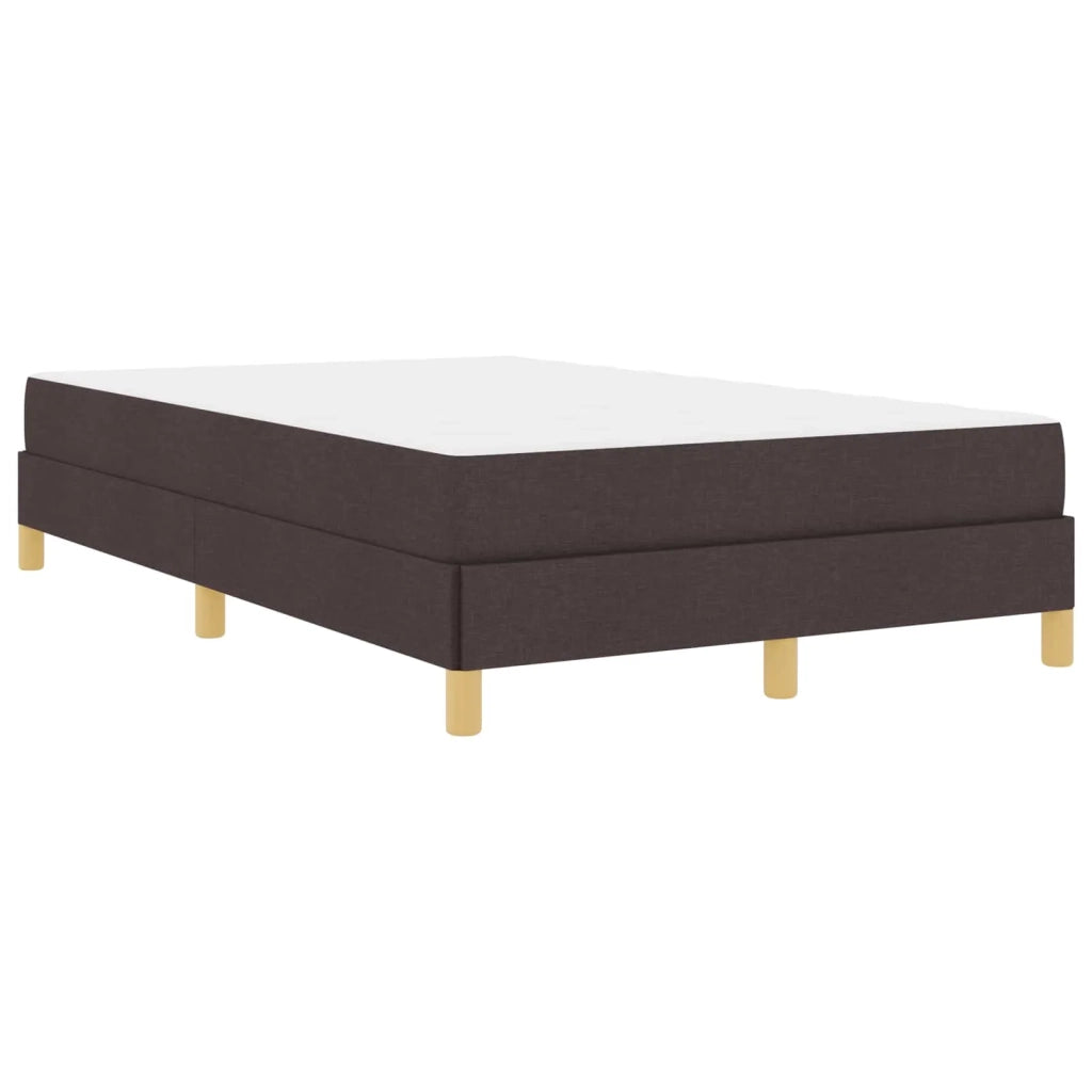 Letto a molle con materasso Marrone Scuro 120 x 200 cm Tessuto