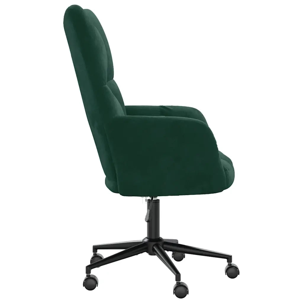 Sedia Relax Verde Scuro in Velluto 328174