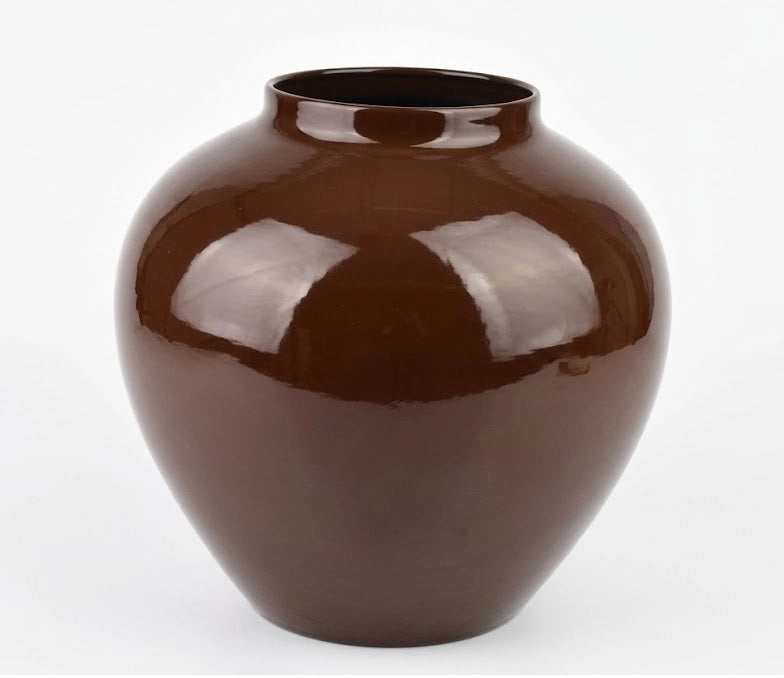Vaso Metallo Mondex Roger 14x28x28 cm Cioccolato 1 pz